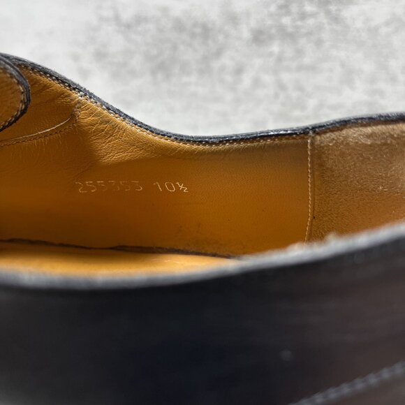 Gucci Leather Cap Toe Oxford Dress Shoes - Men's Size 10.5 / US 11 - Black - Picture 12 of 14